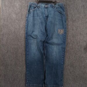 Vintage Def Jam University Jeans Mens 36x34 Relaxed Straight Baggy Y2K Skater